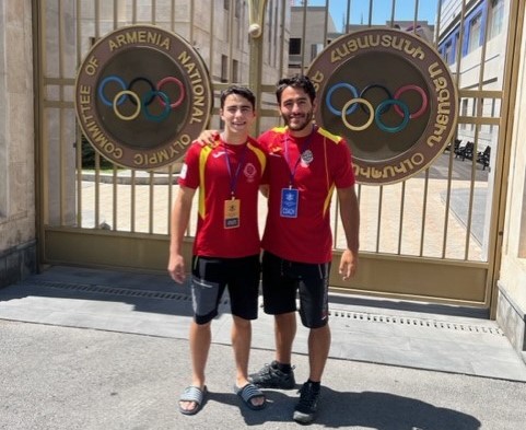 Gorka Gracia Garijo, en la Copa Presidente de lucha celebrada en Armenia